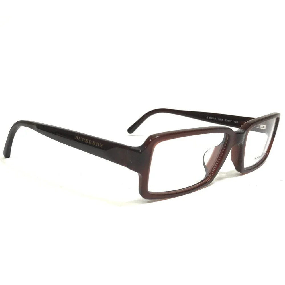Burberry Eyeglasses Frames B2093-A 3256 Brown Rectangular Full Rim 53-17-140